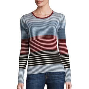 theory striped merino wool sweater